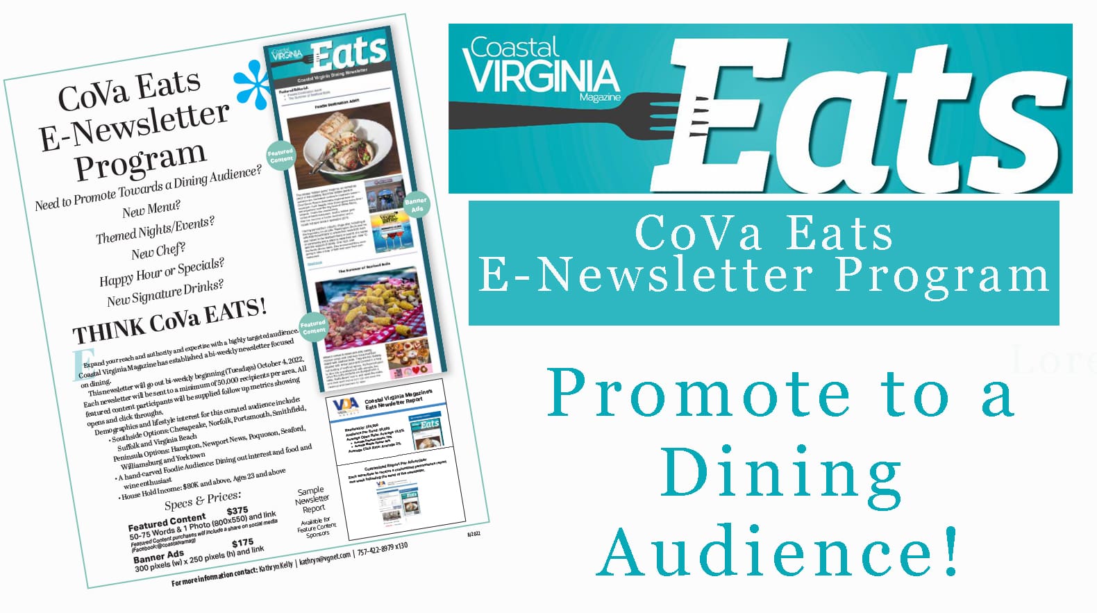 CoVa Eats E- Newsletter Promotion